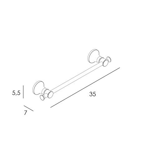 Toallero Barra 35 Cm - Cromo 02431002