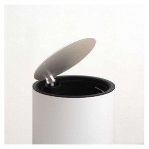 Cubo de pedal 5l - blanco mate