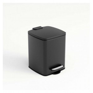 Cubo de pedal 5l - negro mate