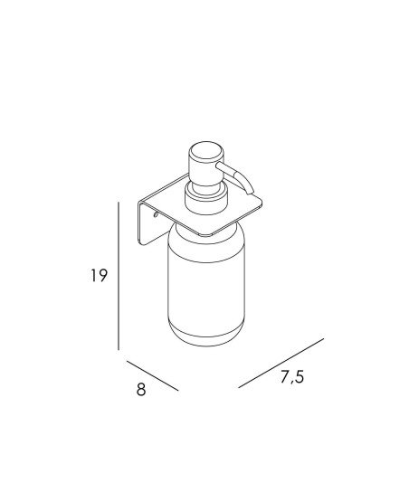 Dispensador individual de pared - blanco mate