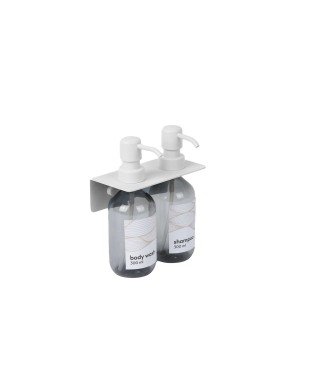 Dispensador doble de pared - blanco mate