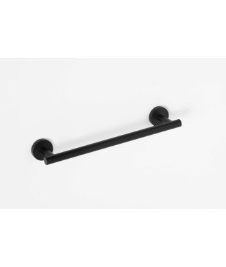 Toallero barra 35 cm dual fix - negro mate
