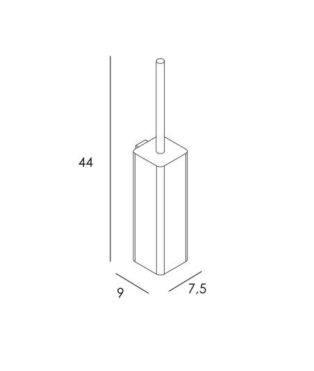 Escobillero de pared - gun metal