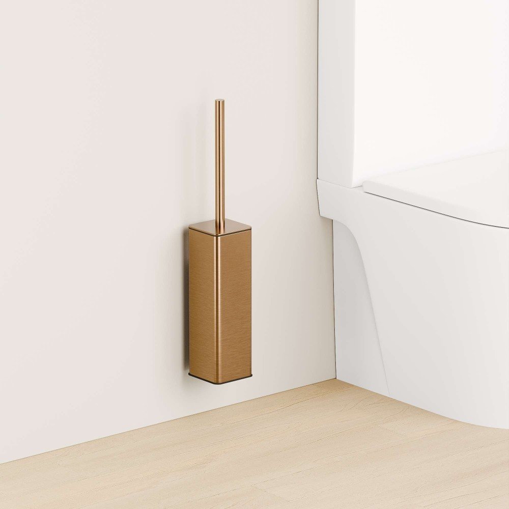 Escobillero de pared dual fix - negro mate