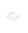 TOALLERO BIDET / PORTARROLLOS S/TAPA - CROMO