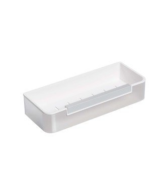 Repisa rectangular con limpiamamparas - cromo