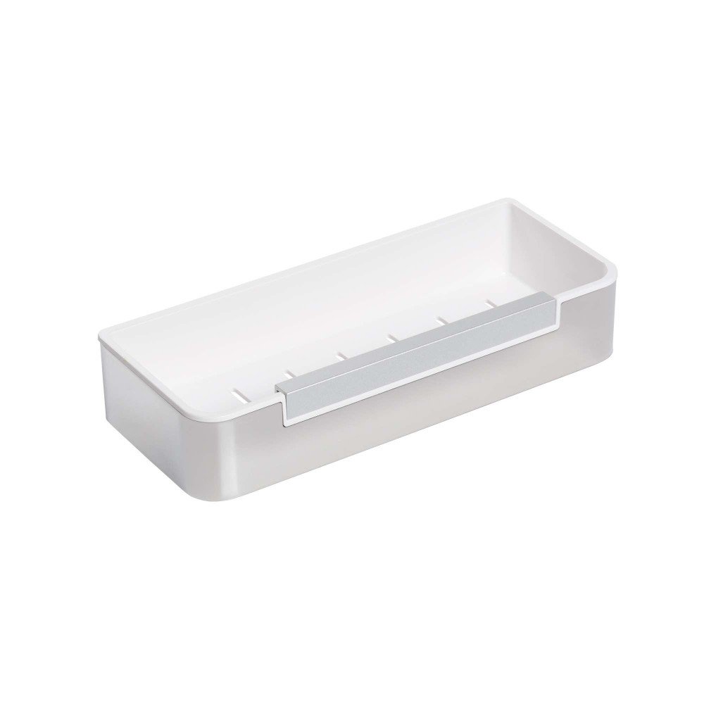 Repisa rectangular con limpiamamparas - cromo