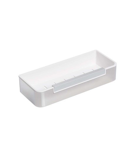 Repisa rectangular con limpiamamparas - cromo
