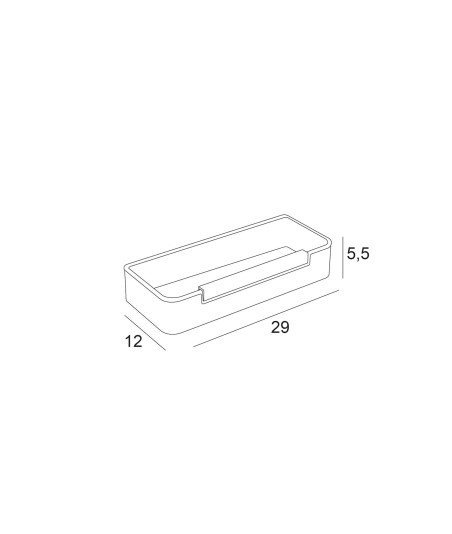Repisa rectangular con limpiamamparas - cromo