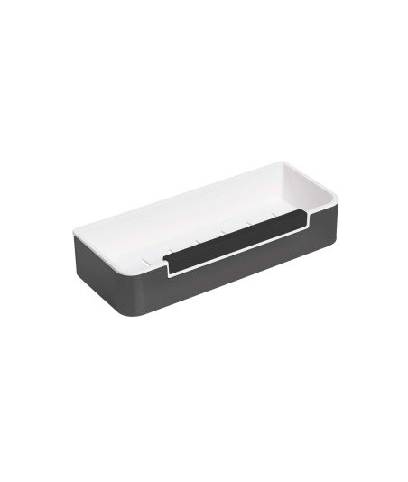 Repisa Rectangular Con Limpiamamparas - Negro Mate 02826081