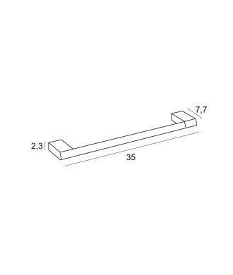 TOALLERO BARRA 35 CM - CROMO