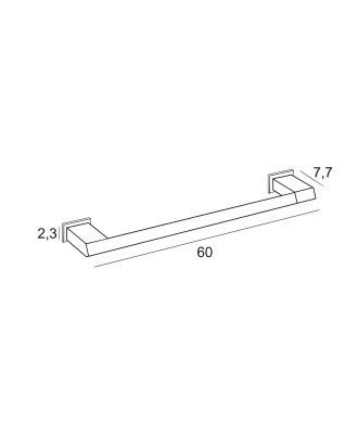 TOALLERO BARRA 60 CM ADH - CROMO