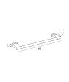 TOALLERO BARRA 60 CM ADH - CROMO