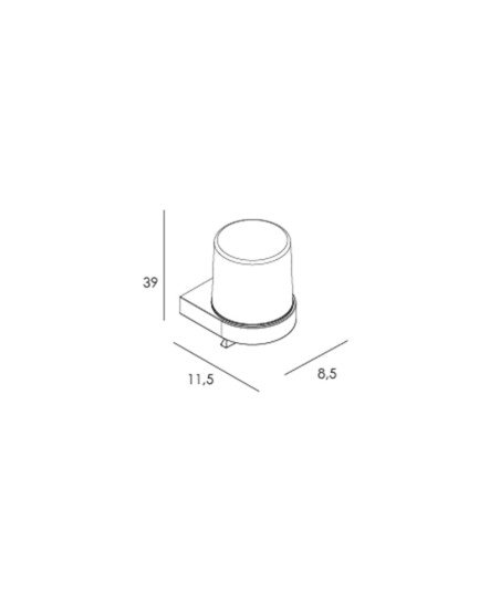 Dispensador de pared redondo - cromo