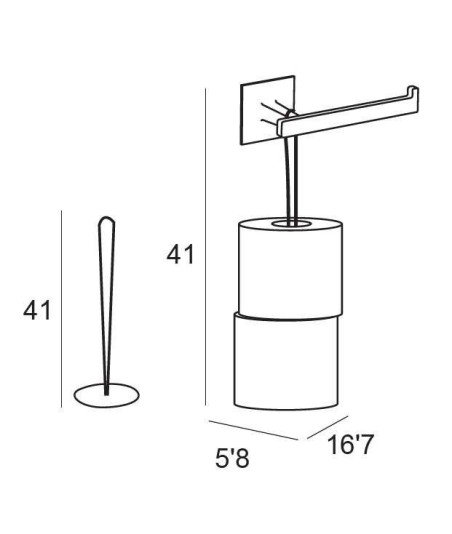 TOALLERO BIDET C/RESERV - CROMO