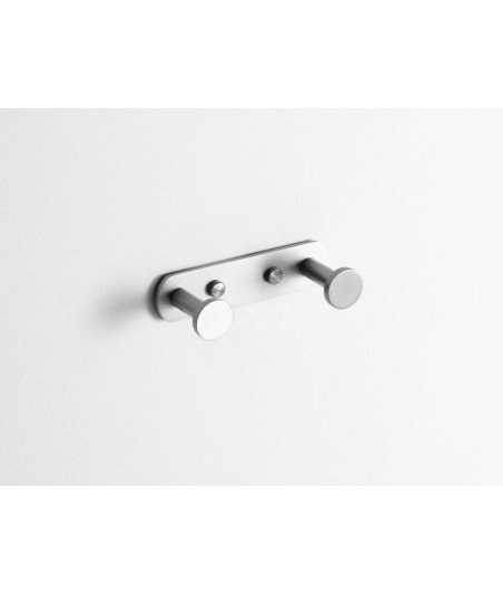 Percha doble - inox cepillado