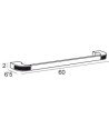 TOALLERO BARRA 62cm. ADH - CROMO