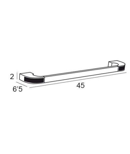 TOALLERO BARRA ADH.47cm - CROMO