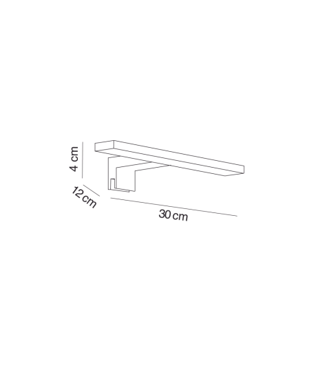 APLIQUE LED 300MM CUADRADO - CROMO