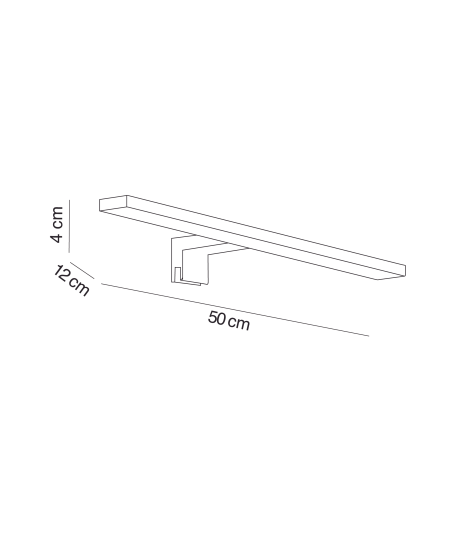 APLIQUE LED 500MM CUADRADO - CROMO