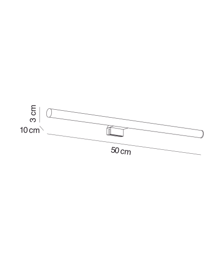 APLIQUE LED 310 MM RECT. NEGRO MATE