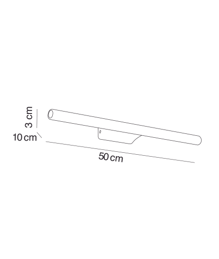 APLIQUE LED 500 MM REDONDO - CROMO