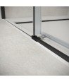 Mampara de ducha  negra angular corredera Salma Plus | Profiltek