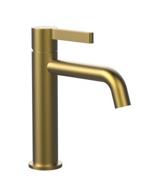 Grifo monomando de lavabo oro cepillado Bambú Lluvibath