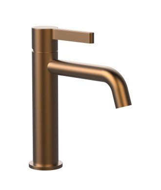 Grifo monomando de lavabo bronce cepillado Bambú Lluvibath