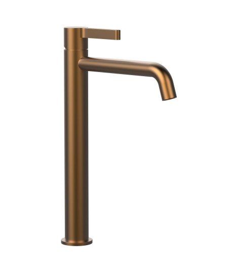 Grifo alto de lavabo bronce cepillado Bambú Lluvibath