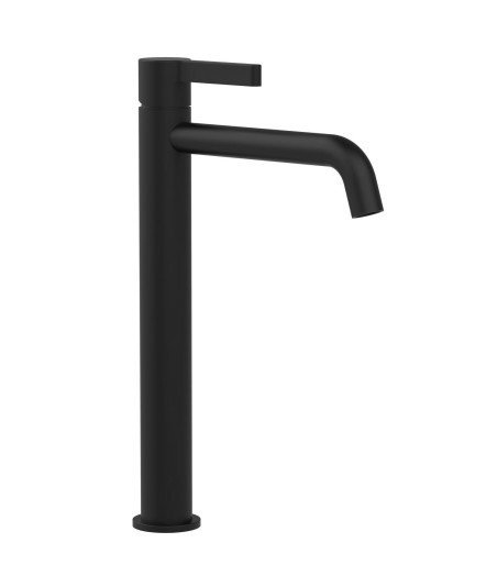 Grifo alto de lavabo negro Bambú Lluvibath