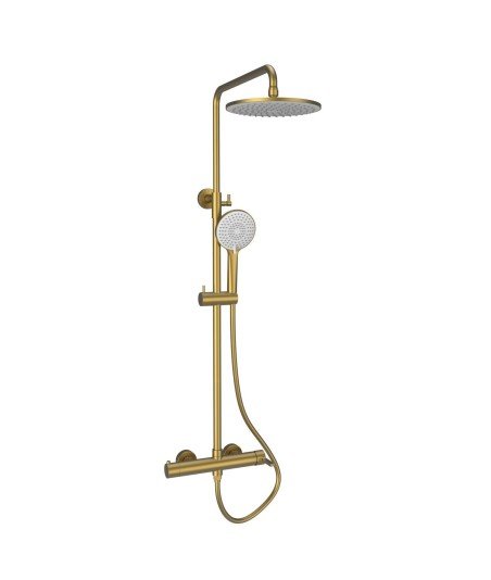Columna de ducha oro cepillado Bambú Lluvibath