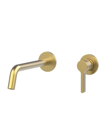Grifo empotrado de lavabo oro cepillado Bambú Lluvibath