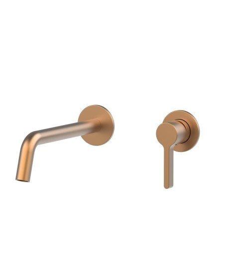 Grifo empotrado de lavabo bronce cepillado Bambú Lluvibath