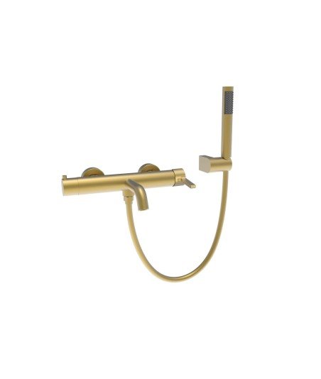 Grifo de bañera oro cepillado Bambú Lluvibath
