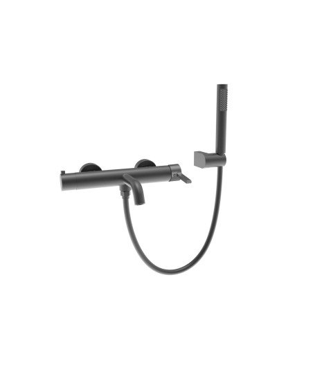 Grifo de bañera gun metal Bambú Lluvibath