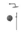 Ducha empotrada gun metal Bambú Lluvibath