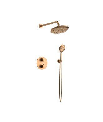 Ducha termostática empotrada bronce cepillado Bambú Lluvibath