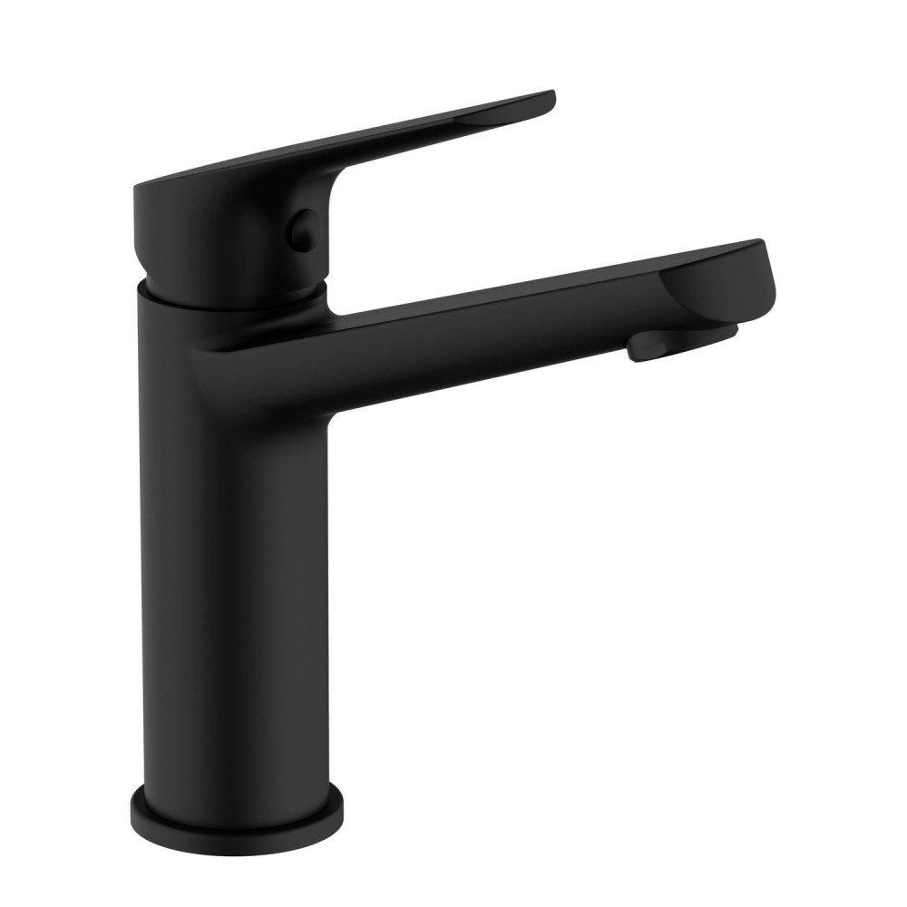 Grifo monomando de lavabo negro Mallorca Lluvibath