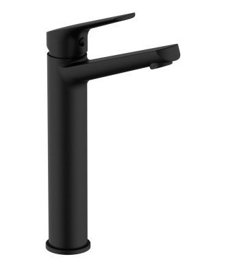Grifo de caño alto de lavabo negro Mallorca Lluvibath