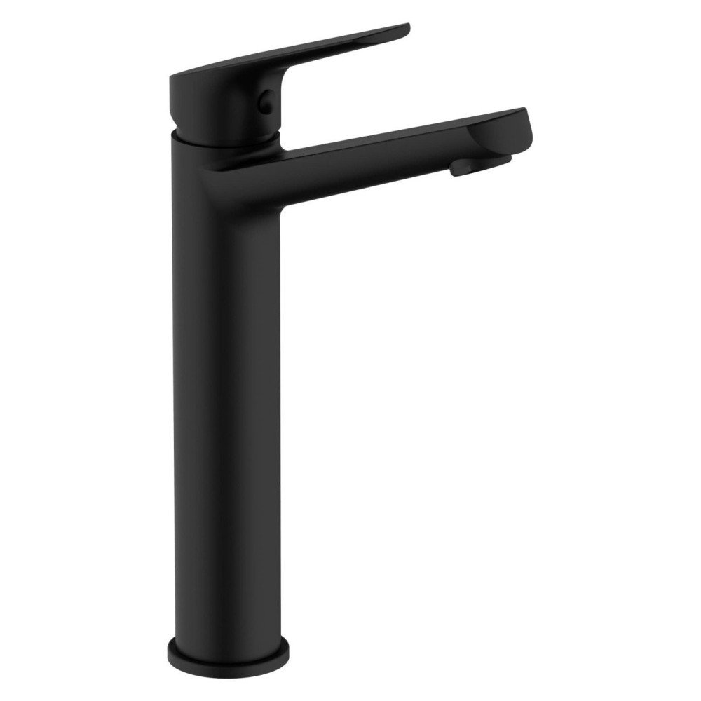 Grifo de caño alto de lavabo negro Mallorca Lluvibath