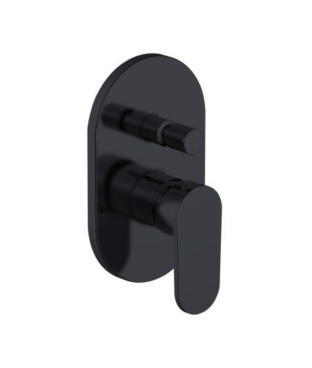 Ducha empotrada negra de pared Aura Lluvibath