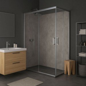 Mampara de ducha angular...