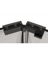 Mampara de baño negro mate plegable Prisma | Mamparas Blau