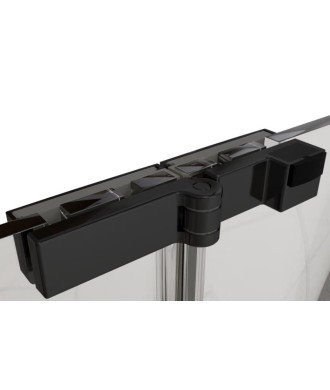 Mampara de baño negro mate plegable Prisma | Mamparas Blau