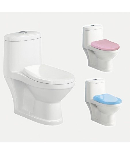 Inodoro Infantil con cisterna en blanco rosa o azul  | Para niños