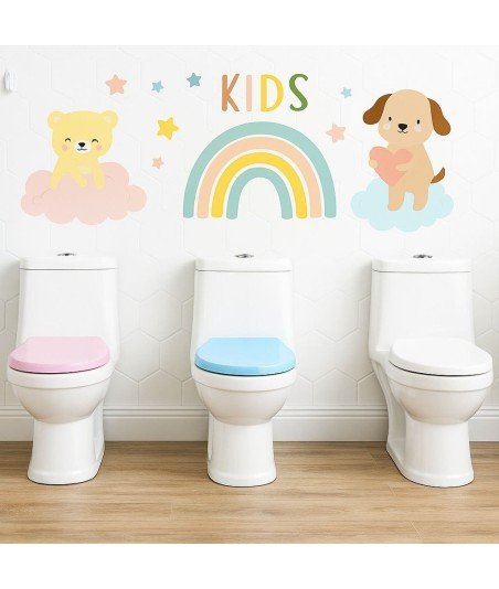 Inodoro Infantil con cisterna en blanco rosa o azul  | Para niños