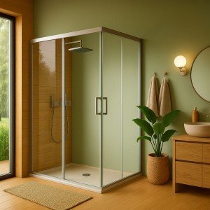 Mampara de ducha angular...