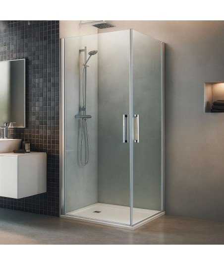 Mampara angular de ducha con 2 hojas abatibles | Combi K
