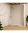 Mampara de ducha Emma Top plata brillo | Diseño moderno y elegante
